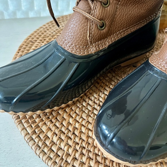 JBU By JAMBU Womens Maplewood Waterproof Round Toe LaceUp Duck Rain boots Size 7 - Picture 5 of 10